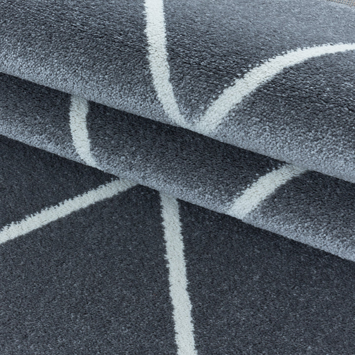 Teppich Läufer Set IROH Schlafzimmer Kurzflor Bettumrandung 3 Teile