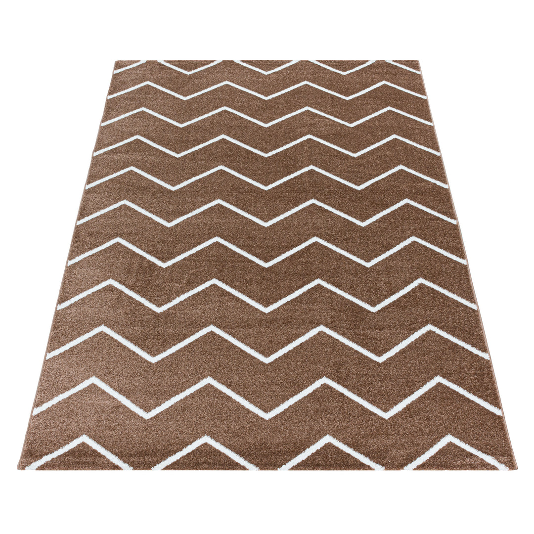 Short pile carpet IROH living room design carpet lines waves