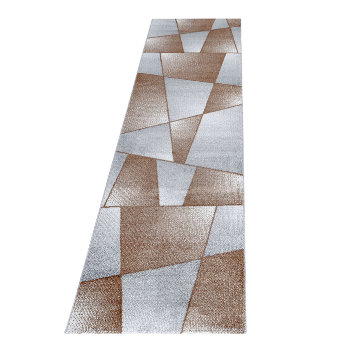 Teppich Läufer Set IROH Schlafzimmer Kurzflor Bettumrandung 3 Teile