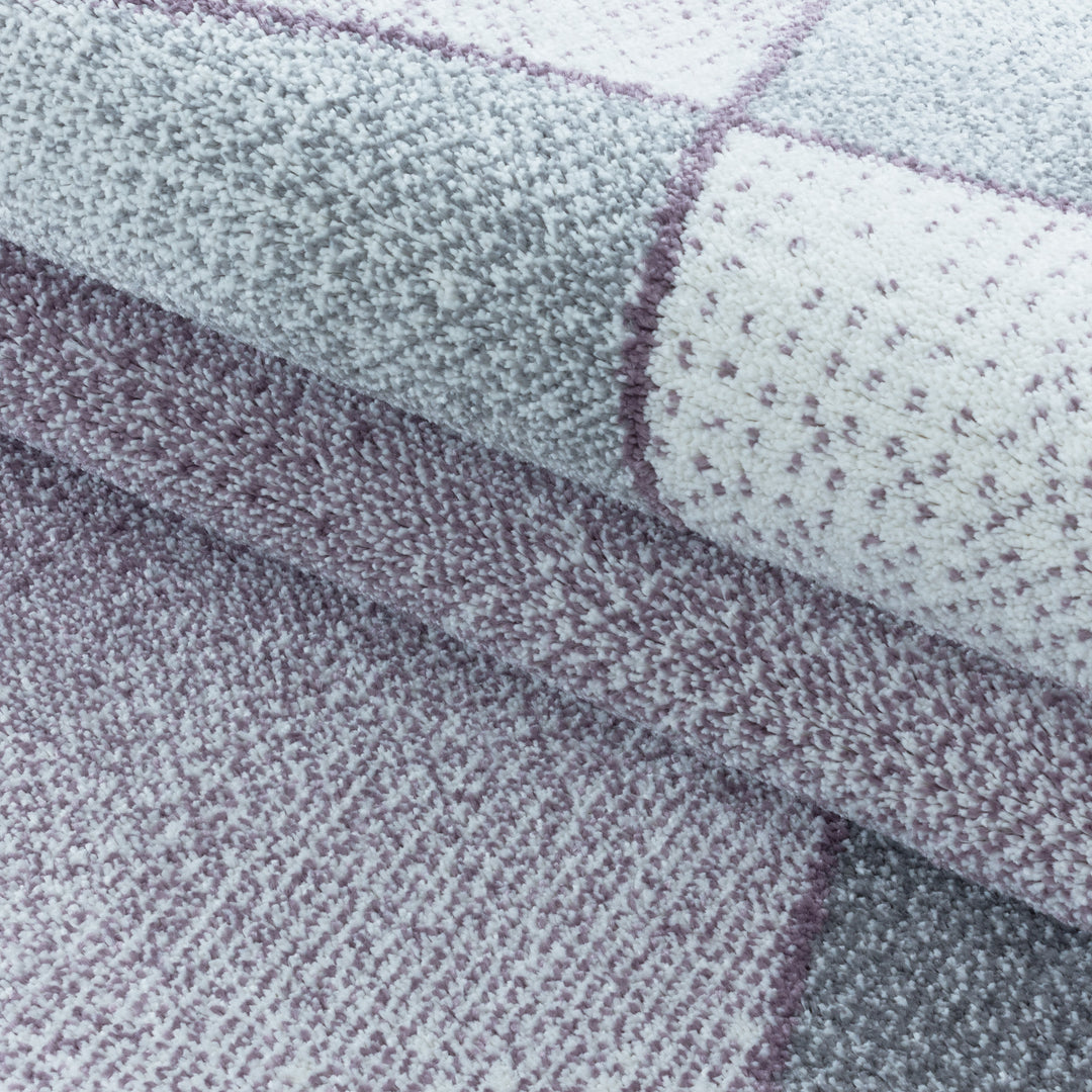 Teppich Läufer Set IROH Schlafzimmer Kurzflor Bettumrandung 3 Teile