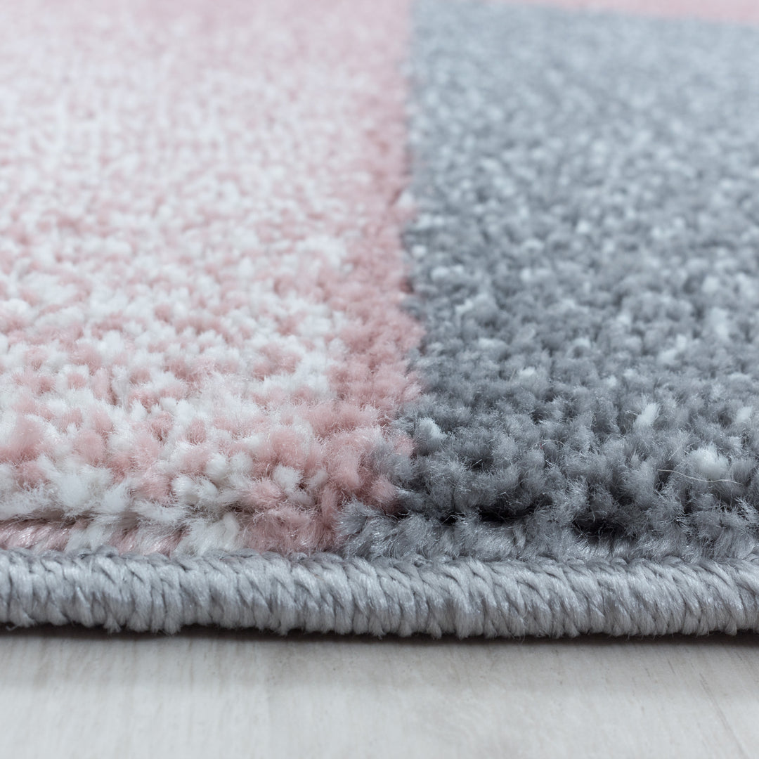 Teppich Läufer Set IROH Schlafzimmer Kurzflor Bettumrandung 3 Teile