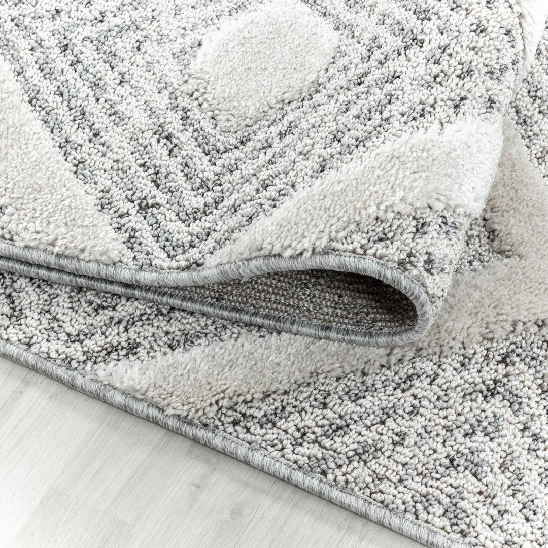Teppich Läufer Set PIA Schlafzimmer Kurzflor Bettumrandung 3 Teile Rau – Simpex24