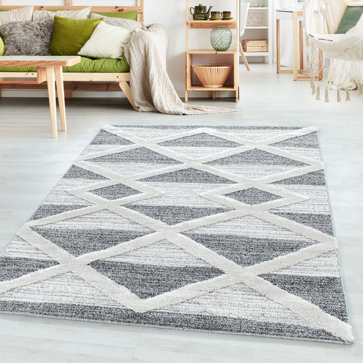 Short Pile Carpet PIA Living Room Design Carpet Cross 3D Pattern
