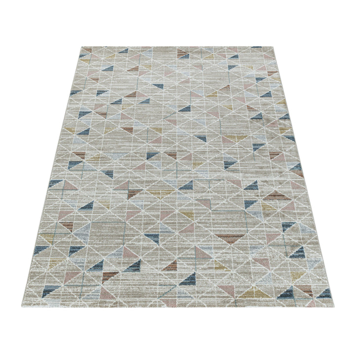 Short pile carpet ARCHIE living room design carpet triangle motif soft touch