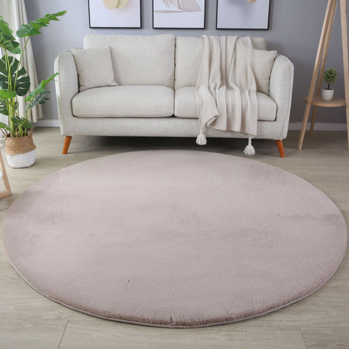 SIMPEX Rabbit Hochflor Teppich Flauschig Weich Kunstfell Fellteppich Einfarbig in vielen Größen als Teppich oder Läufer für Wohnzimmer Schlafzimmer Esszimmer Flur Rund und Rechteckig