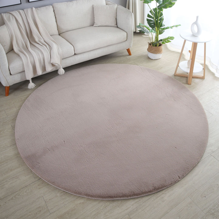 SIMPEX Rabbit Hochflor Teppich Flauschig Weich Kunstfell Fellteppich Einfarbig in vielen Größen als Teppich oder Läufer für Wohnzimmer Schlafzimmer Esszimmer Flur Rund und Rechteckig