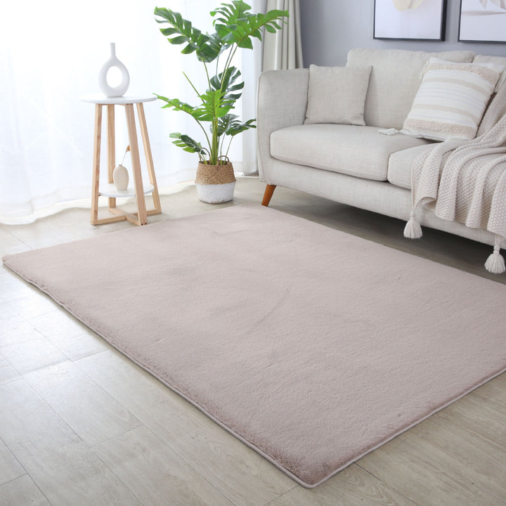 SIMPEX Rabbit Hochflor Teppich Flauschig Weich Kunstfell Fellteppich Einfarbig in vielen Größen als Teppich oder Läufer für Wohnzimmer Schlafzimmer Esszimmer Flur Rund und Rechteckig