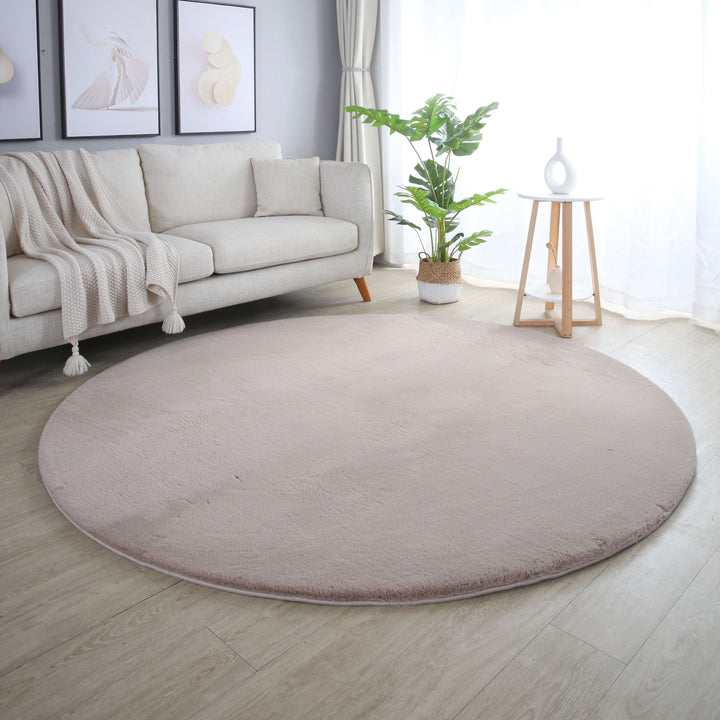 SIMPEX Rabbit Hochflor Teppich Flauschig Weich Kunstfell Fellteppich Einfarbig in vielen Größen als Teppich oder Läufer für Wohnzimmer Schlafzimmer Esszimmer Flur Rund und Rechteckig