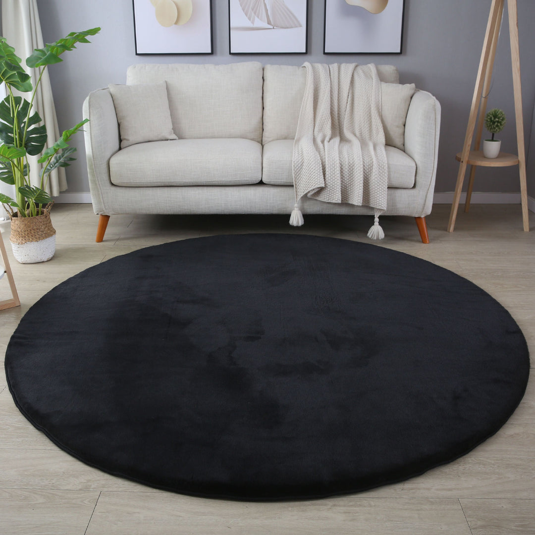 SIMPEX Rabbit Hochflor Teppich Flauschig Weich Kunstfell Fellteppich Einfarbig in vielen Größen als Teppich oder Läufer für Wohnzimmer Schlafzimmer Esszimmer Flur Rund und Rechteckig