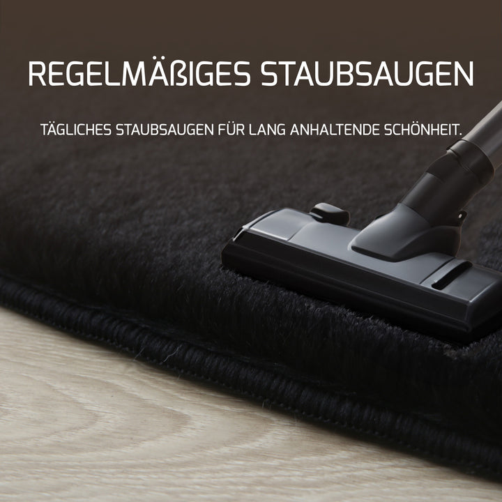 SIMPEX Rabbit Hochflor Teppich Flauschig Weich Kunstfell Fellteppich Einfarbig in vielen Größen als Teppich oder Läufer für Wohnzimmer Schlafzimmer Esszimmer Flur Rund und Rechteckig