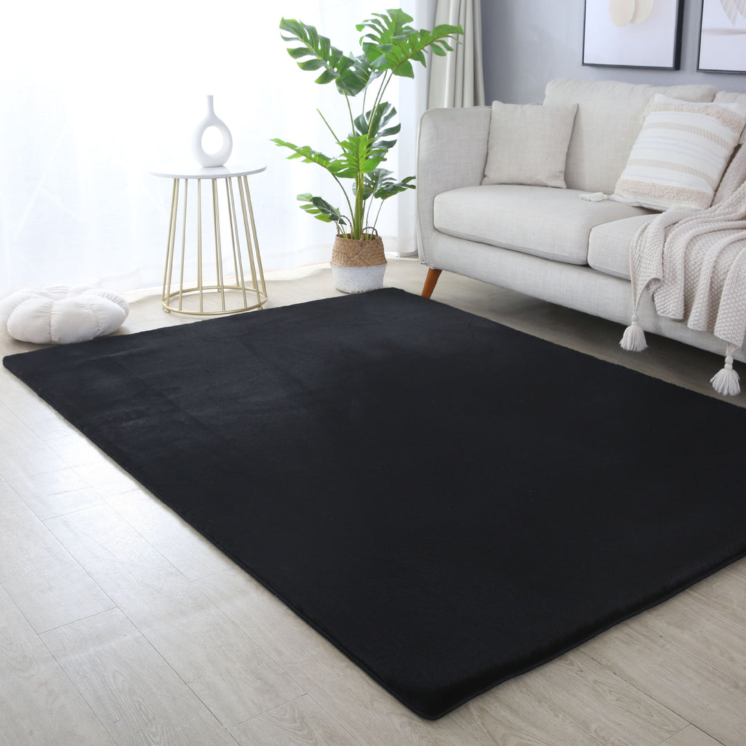 SIMPEX Rabbit Hochflor Teppich Flauschig Weich Kunstfell Fellteppich Einfarbig in vielen Größen als Teppich oder Läufer für Wohnzimmer Schlafzimmer Esszimmer Flur Rund und Rechteckig