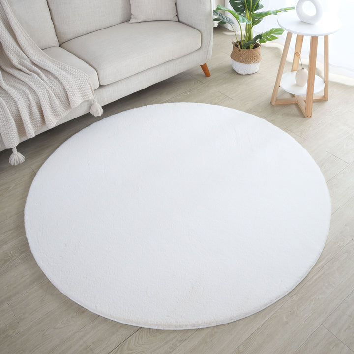 SIMPEX Rabbit Hochflor Teppich Flauschig Weich Kunstfell Fellteppich Einfarbig in vielen Größen als Teppich oder Läufer für Wohnzimmer Schlafzimmer Esszimmer Flur Rund und Rechteckig