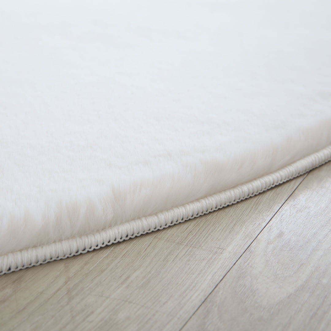 SIMPEX Rabbit Hochflor Teppich Flauschig Weich Kunstfell Fellteppich Einfarbig in vielen Größen als Teppich oder Läufer für Wohnzimmer Schlafzimmer Esszimmer Flur Rund und Rechteckig