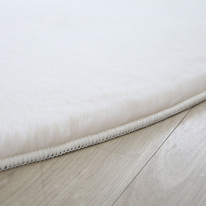 SIMPEX Rabbit Hochflor Teppich Flauschig Weich Kunstfell Fellteppich Einfarbig in vielen Größen als Teppich oder Läufer für Wohnzimmer Schlafzimmer Esszimmer Flur Rund und Rechteckig