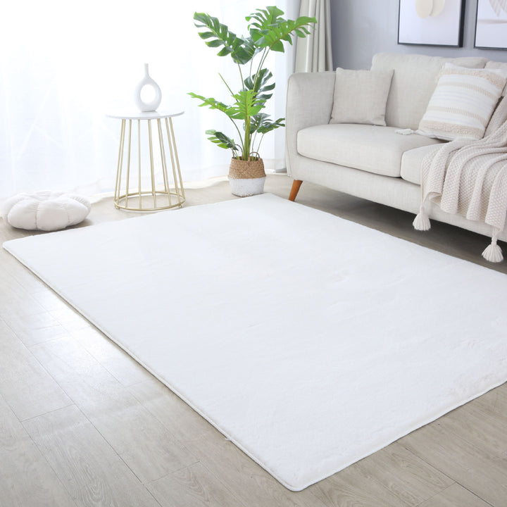 SIMPEX Rabbit Hochflor Teppich Flauschig Weich Kunstfell Fellteppich Einfarbig in vielen Größen als Teppich oder Läufer für Wohnzimmer Schlafzimmer Esszimmer Flur Rund und Rechteckig