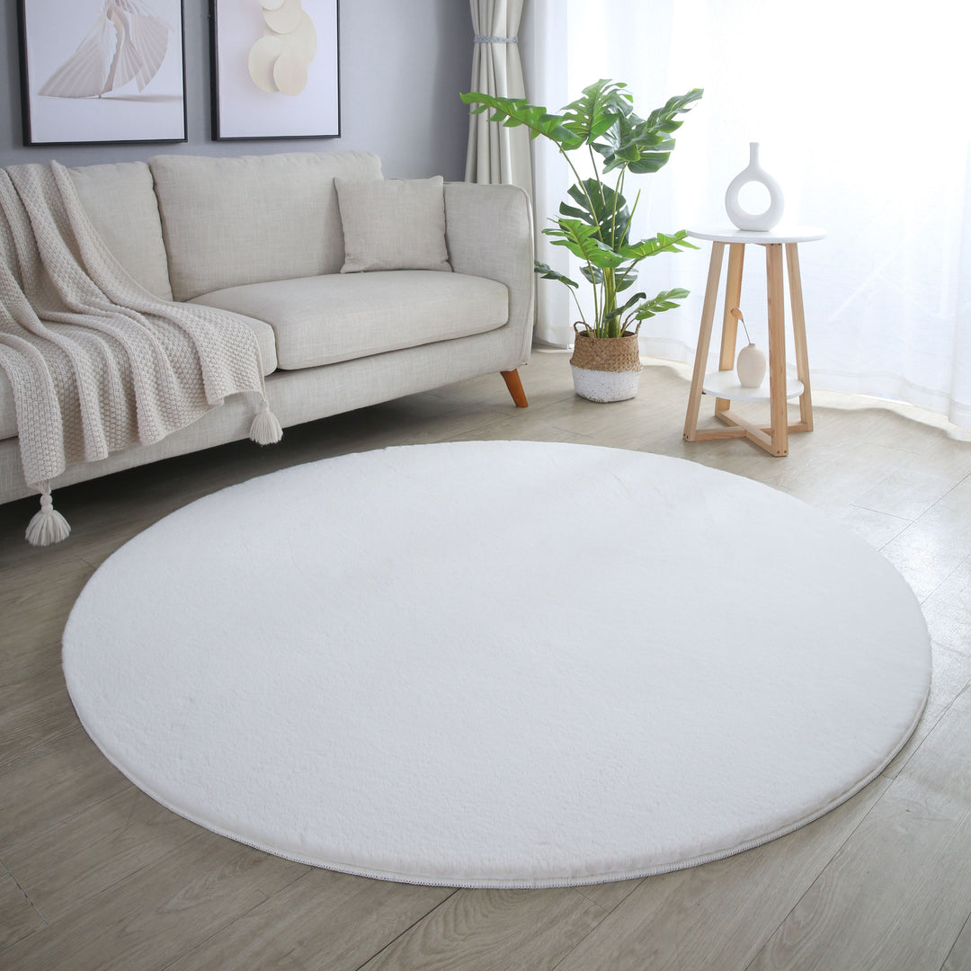 SIMPEX Rabbit Hochflor Teppich Flauschig Weich Kunstfell Fellteppich Einfarbig in vielen Größen als Teppich oder Läufer für Wohnzimmer Schlafzimmer Esszimmer Flur Rund und Rechteckig