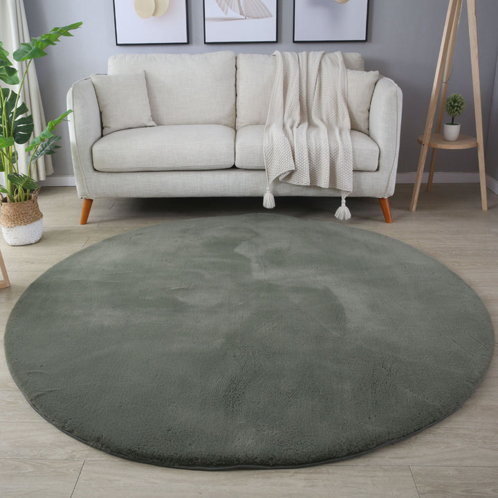 SIMPEX Rabbit Hochflor Teppich Flauschig Weich Kunstfell Fellteppich Einfarbig in vielen Größen als Teppich oder Läufer für Wohnzimmer Schlafzimmer Esszimmer Flur Rund und Rechteckig