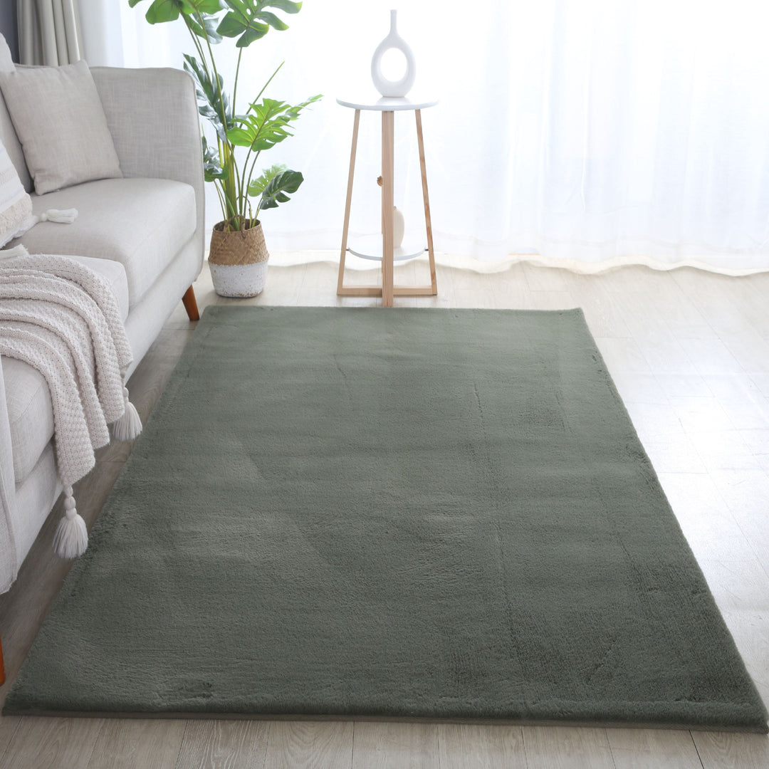SIMPEX Rabbit Hochflor Teppich Flauschig Weich Kunstfell Fellteppich Einfarbig in vielen Größen als Teppich oder Läufer für Wohnzimmer Schlafzimmer Esszimmer Flur Rund und Rechteckig