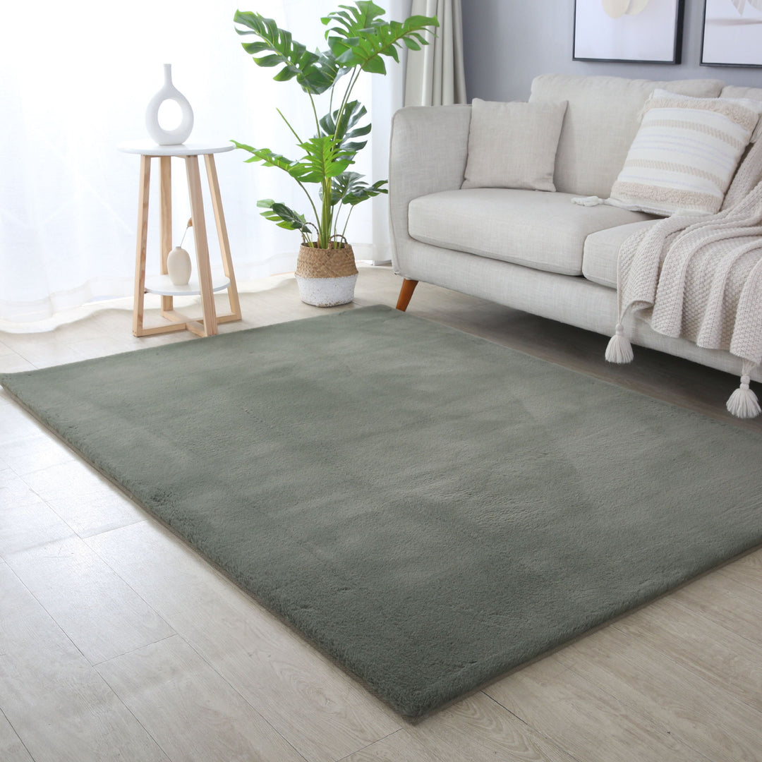 SIMPEX Rabbit Hochflor Teppich Flauschig Weich Kunstfell Fellteppich Einfarbig in vielen Größen als Teppich oder Läufer für Wohnzimmer Schlafzimmer Esszimmer Flur Rund und Rechteckig