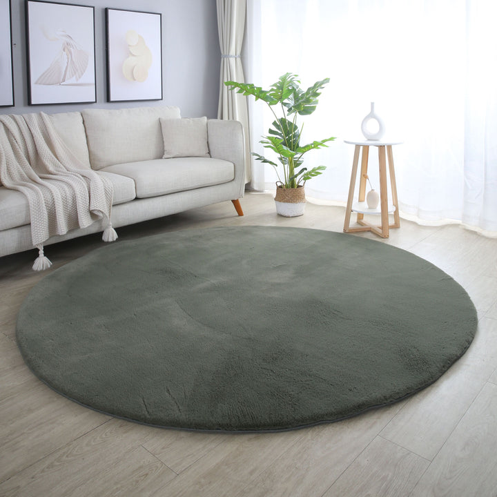SIMPEX Rabbit Hochflor Teppich Flauschig Weich Kunstfell Fellteppich Einfarbig in vielen Größen als Teppich oder Läufer für Wohnzimmer Schlafzimmer Esszimmer Flur Rund und Rechteckig
