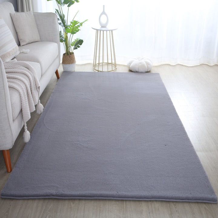 SIMPEX Rabbit Hochflor Teppich Flauschig Weich Kunstfell Fellteppich Einfarbig in vielen Größen als Teppich oder Läufer für Wohnzimmer Schlafzimmer Esszimmer Flur Rund und Rechteckig