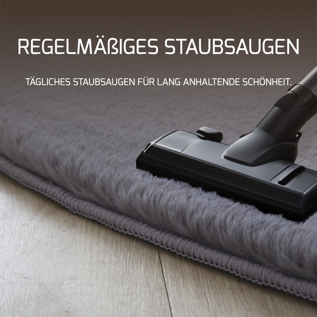SIMPEX Rabbit Hochflor Teppich Flauschig Weich Kunstfell Fellteppich Einfarbig in vielen Größen als Teppich oder Läufer für Wohnzimmer Schlafzimmer Esszimmer Flur Rund und Rechteckig