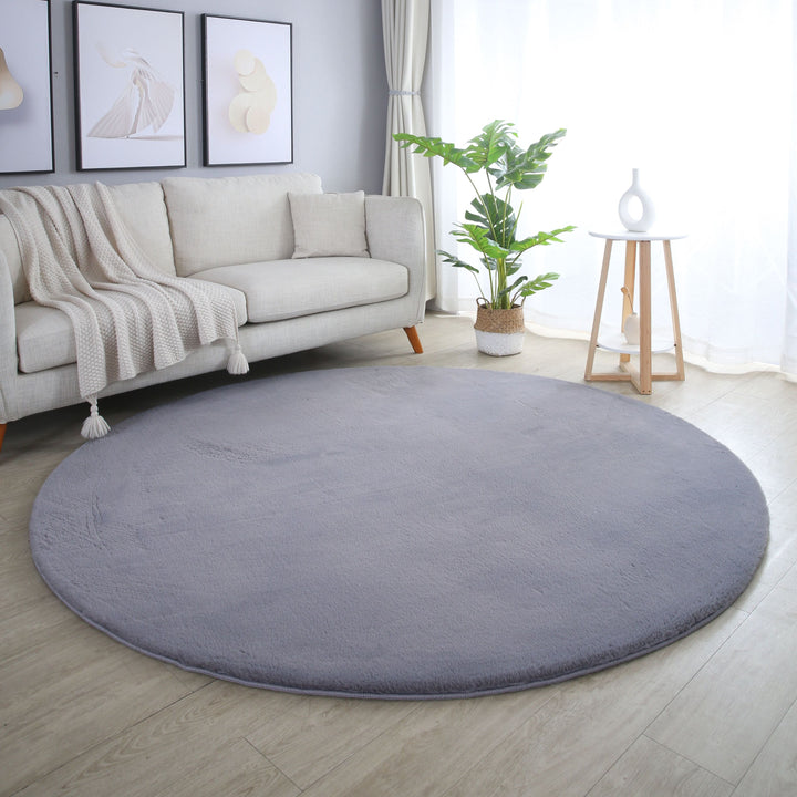 SIMPEX Rabbit Hochflor Teppich Flauschig Weich Kunstfell Fellteppich Einfarbig in vielen Größen als Teppich oder Läufer für Wohnzimmer Schlafzimmer Esszimmer Flur Rund und Rechteckig