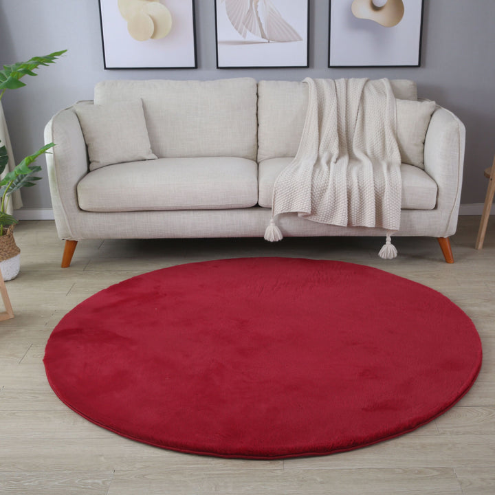 SIMPEX Rabbit Hochflor Teppich Flauschig Weich Kunstfell Fellteppich Einfarbig in vielen Größen als Teppich oder Läufer für Wohnzimmer Schlafzimmer Esszimmer Flur Rund und Rechteckig