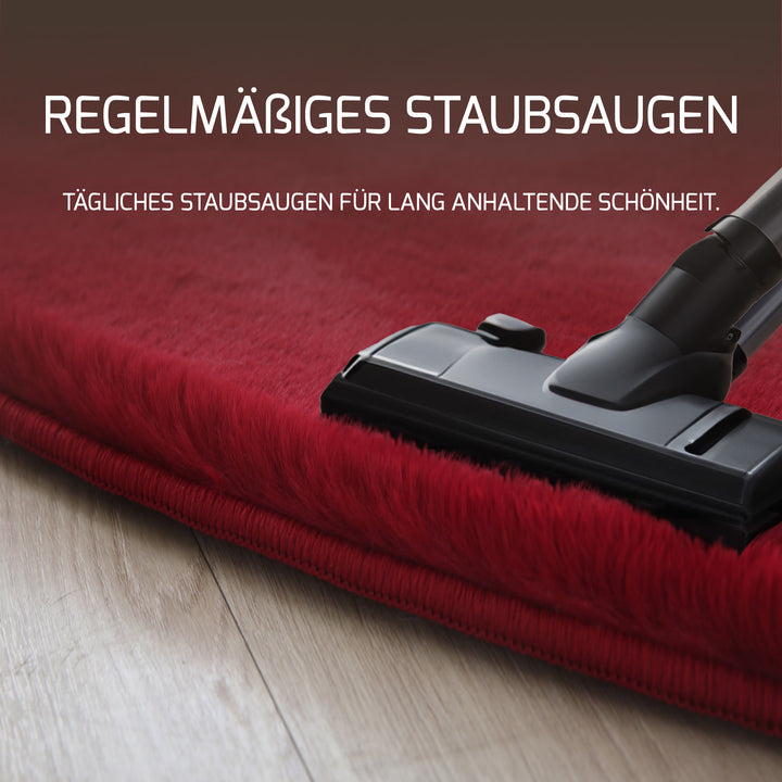 SIMPEX Rabbit Hochflor Teppich Flauschig Weich Kunstfell Fellteppich Einfarbig in vielen Größen als Teppich oder Läufer für Wohnzimmer Schlafzimmer Esszimmer Flur Rund und Rechteckig