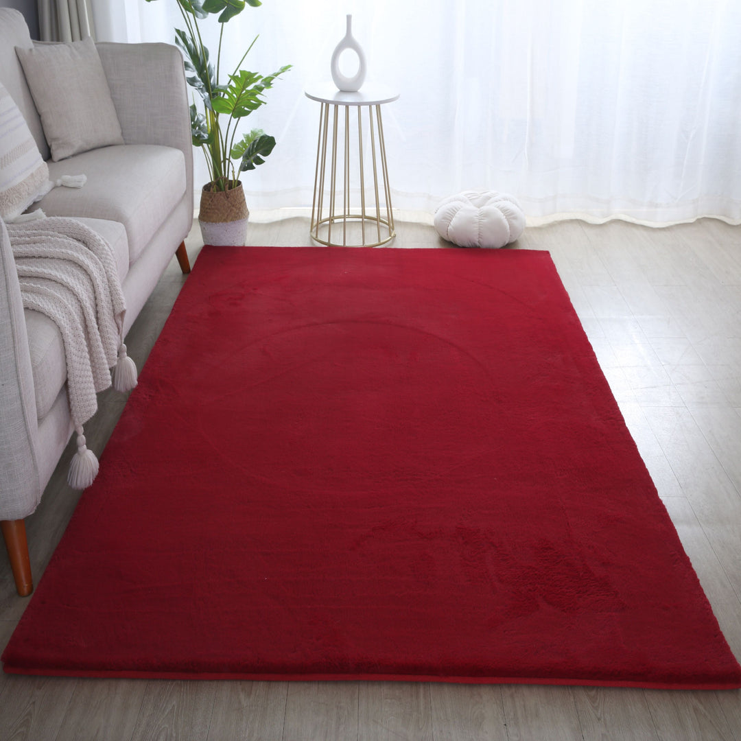 SIMPEX Rabbit Hochflor Teppich Flauschig Weich Kunstfell Fellteppich Einfarbig in vielen Größen als Teppich oder Läufer für Wohnzimmer Schlafzimmer Esszimmer Flur Rund und Rechteckig