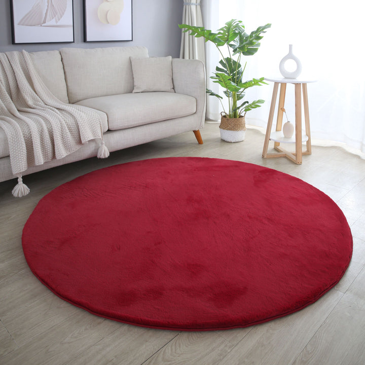 SIMPEX Rabbit Hochflor Teppich Flauschig Weich Kunstfell Fellteppich Einfarbig in vielen Größen als Teppich oder Läufer für Wohnzimmer Schlafzimmer Esszimmer Flur Rund und Rechteckig