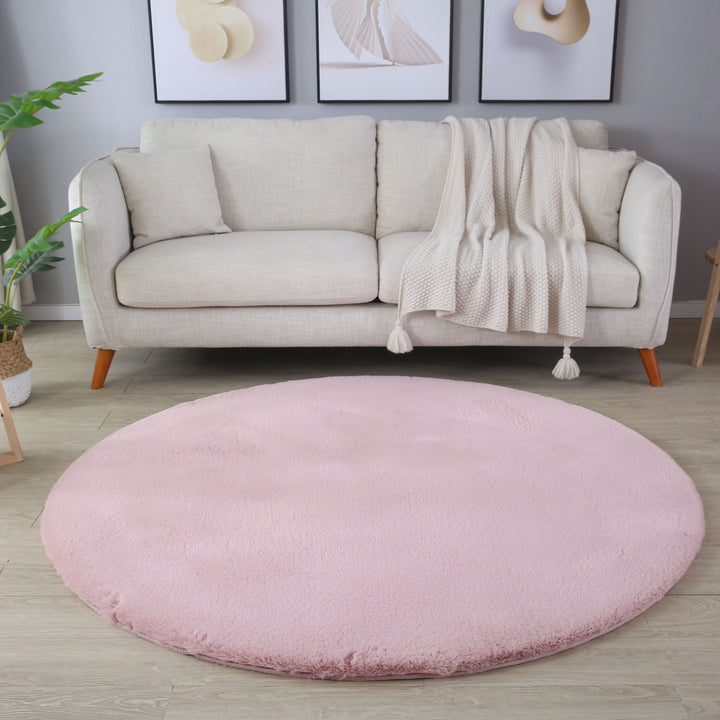 SIMPEX Rabbit Hochflor Teppich Flauschig Weich Kunstfell Fellteppich Einfarbig in vielen Größen als Teppich oder Läufer für Wohnzimmer Schlafzimmer Esszimmer Flur Rund und Rechteckig
