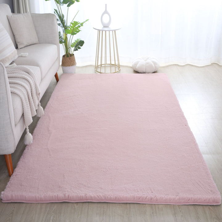 SIMPEX Rabbit Hochflor Teppich Flauschig Weich Kunstfell Fellteppich Einfarbig in vielen Größen als Teppich oder Läufer für Wohnzimmer Schlafzimmer Esszimmer Flur Rund und Rechteckig