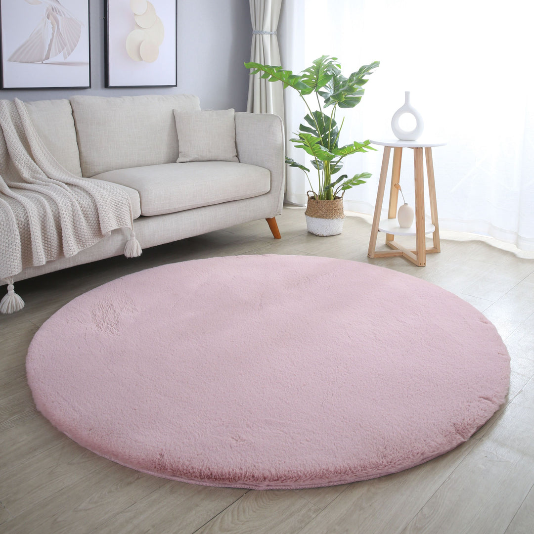 SIMPEX Rabbit Hochflor Teppich Flauschig Weich Kunstfell Fellteppich Einfarbig in vielen Größen als Teppich oder Läufer für Wohnzimmer Schlafzimmer Esszimmer Flur Rund und Rechteckig