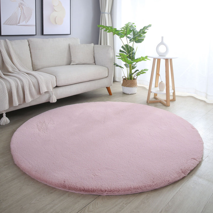 SIMPEX Rabbit Hochflor Teppich Flauschig Weich Kunstfell Fellteppich Einfarbig in vielen Größen als Teppich oder Läufer für Wohnzimmer Schlafzimmer Esszimmer Flur Rund und Rechteckig