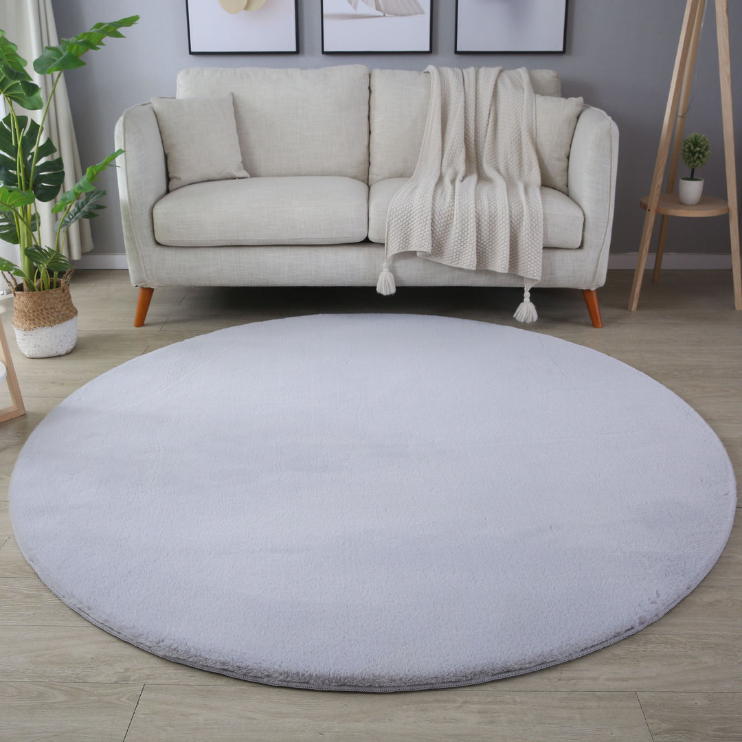 SIMPEX Rabbit Hochflor Teppich Flauschig Weich Kunstfell Fellteppich Einfarbig in vielen Größen als Teppich oder Läufer für Wohnzimmer Schlafzimmer Esszimmer Flur Rund und Rechteckig
