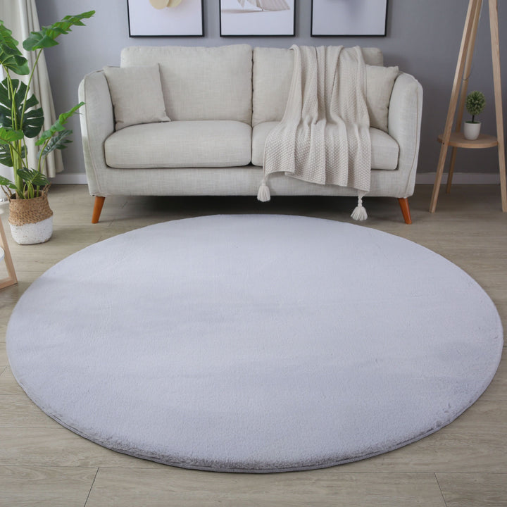 SIMPEX Rabbit Hochflor Teppich Flauschig Weich Kunstfell Fellteppich Einfarbig in vielen Größen als Teppich oder Läufer für Wohnzimmer Schlafzimmer Esszimmer Flur Rund und Rechteckig