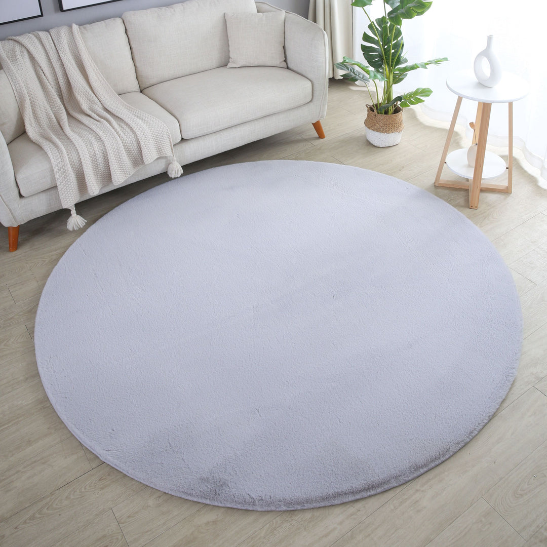 SIMPEX Rabbit Hochflor Teppich Flauschig Weich Kunstfell Fellteppich Einfarbig in vielen Größen als Teppich oder Läufer für Wohnzimmer Schlafzimmer Esszimmer Flur Rund und Rechteckig