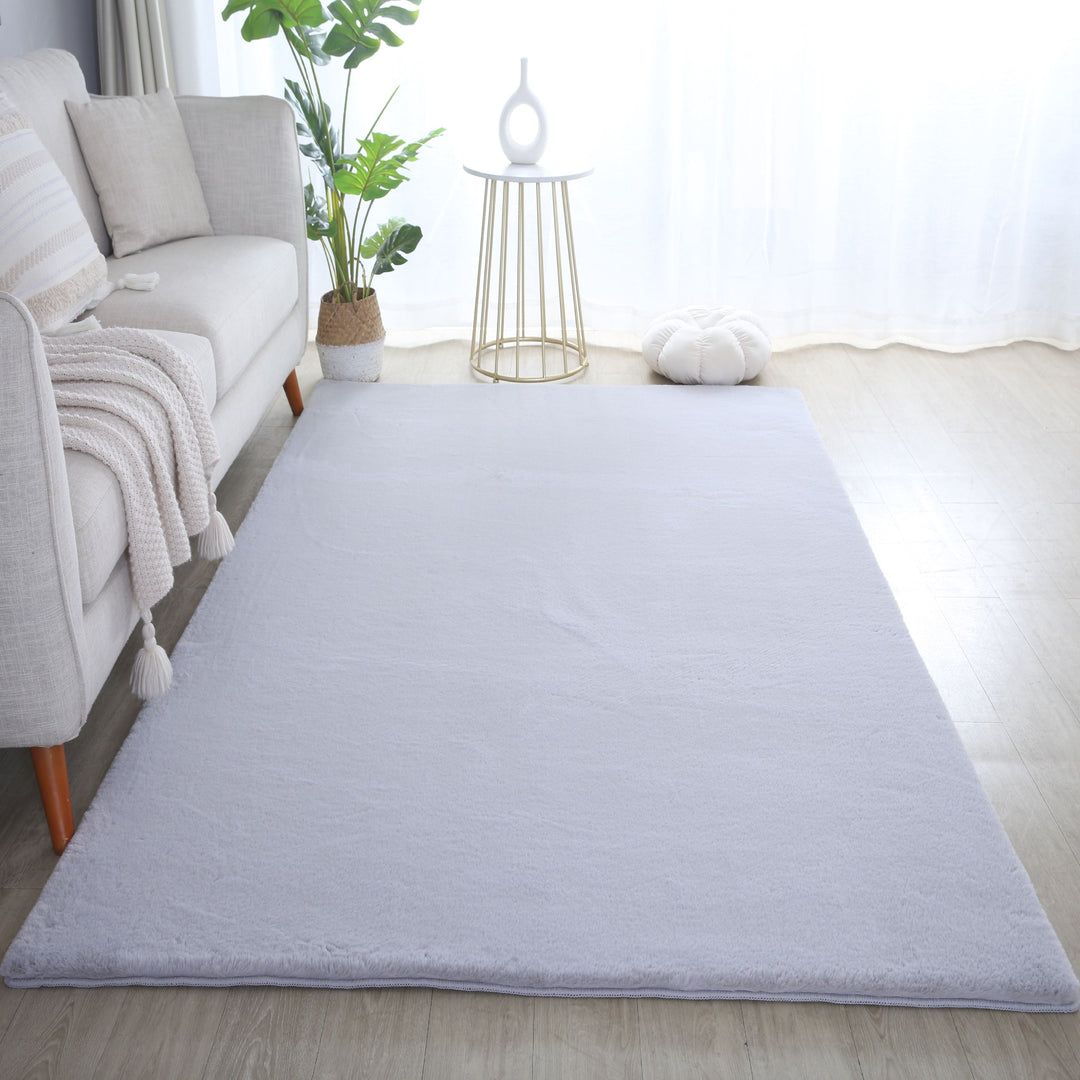 SIMPEX Rabbit Hochflor Teppich Flauschig Weich Kunstfell Fellteppich Einfarbig in vielen Größen als Teppich oder Läufer für Wohnzimmer Schlafzimmer Esszimmer Flur Rund und Rechteckig