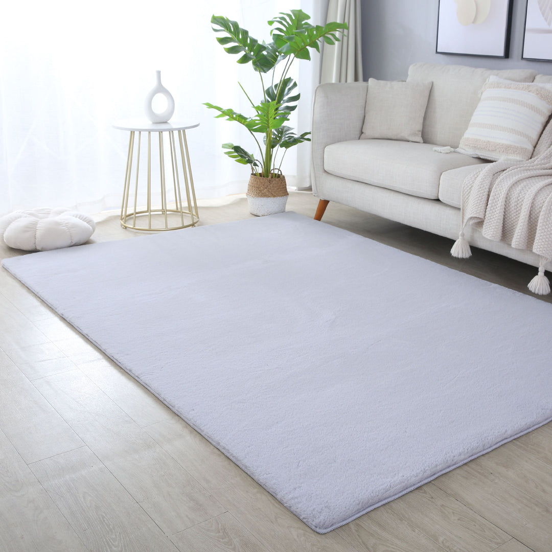 SIMPEX Rabbit Hochflor Teppich Flauschig Weich Kunstfell Fellteppich Einfarbig in vielen Größen als Teppich oder Läufer für Wohnzimmer Schlafzimmer Esszimmer Flur Rund und Rechteckig