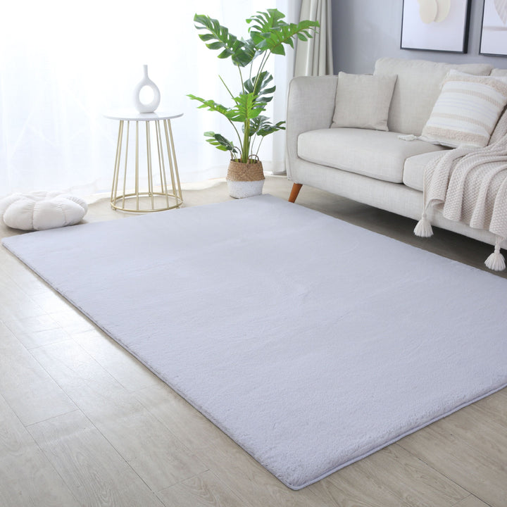 SIMPEX Rabbit Hochflor Teppich Flauschig Weich Kunstfell Fellteppich Einfarbig in vielen Größen als Teppich oder Läufer für Wohnzimmer Schlafzimmer Esszimmer Flur Rund und Rechteckig