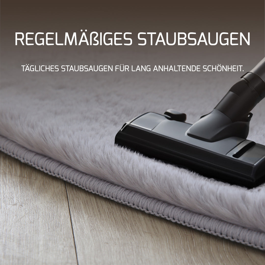 SIMPEX Rabbit Hochflor Teppich Flauschig Weich Kunstfell Fellteppich Einfarbig in vielen Größen als Teppich oder Läufer für Wohnzimmer Schlafzimmer Esszimmer Flur Rund und Rechteckig
