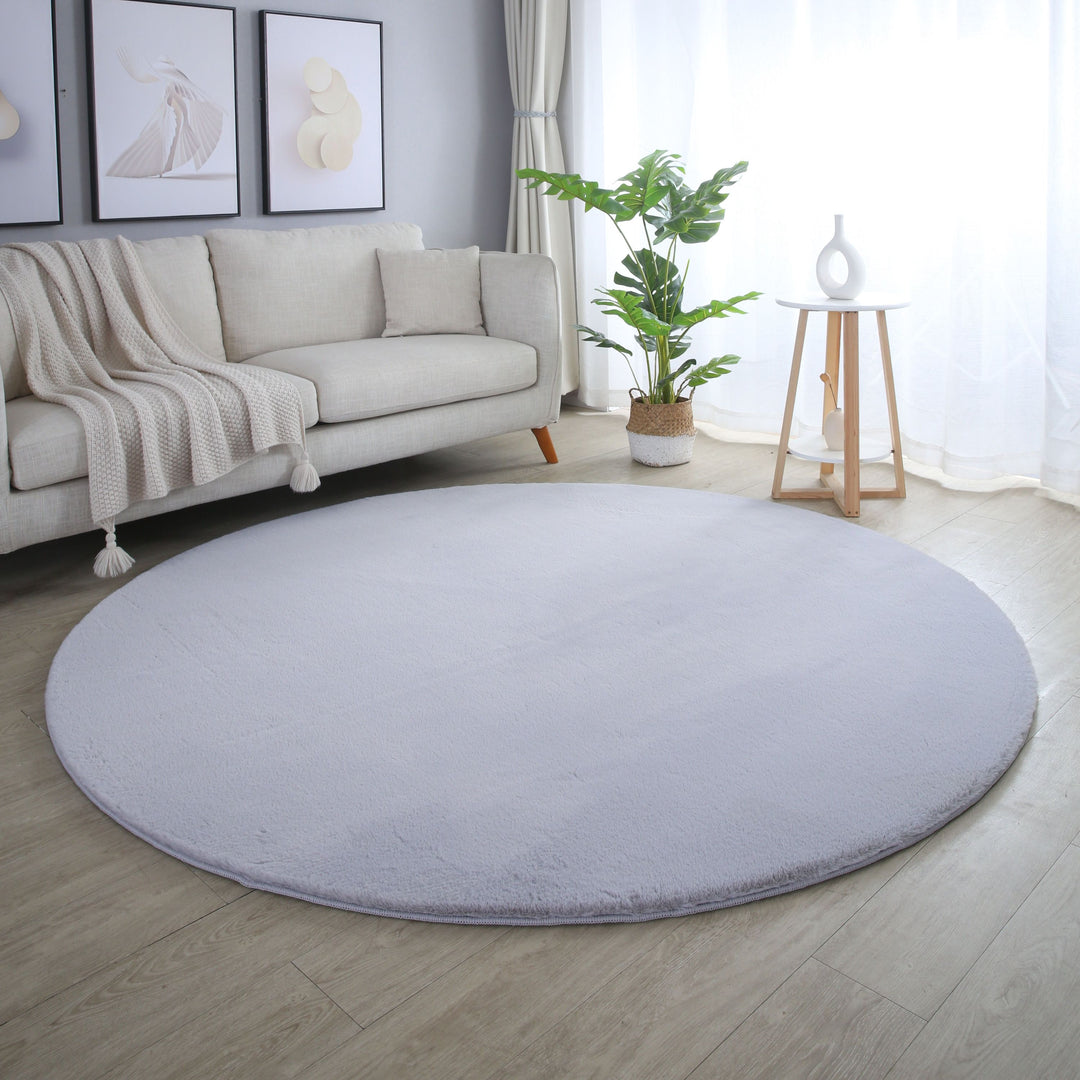 SIMPEX Rabbit Hochflor Teppich Flauschig Weich Kunstfell Fellteppich Einfarbig in vielen Größen als Teppich oder Läufer für Wohnzimmer Schlafzimmer Esszimmer Flur Rund und Rechteckig
