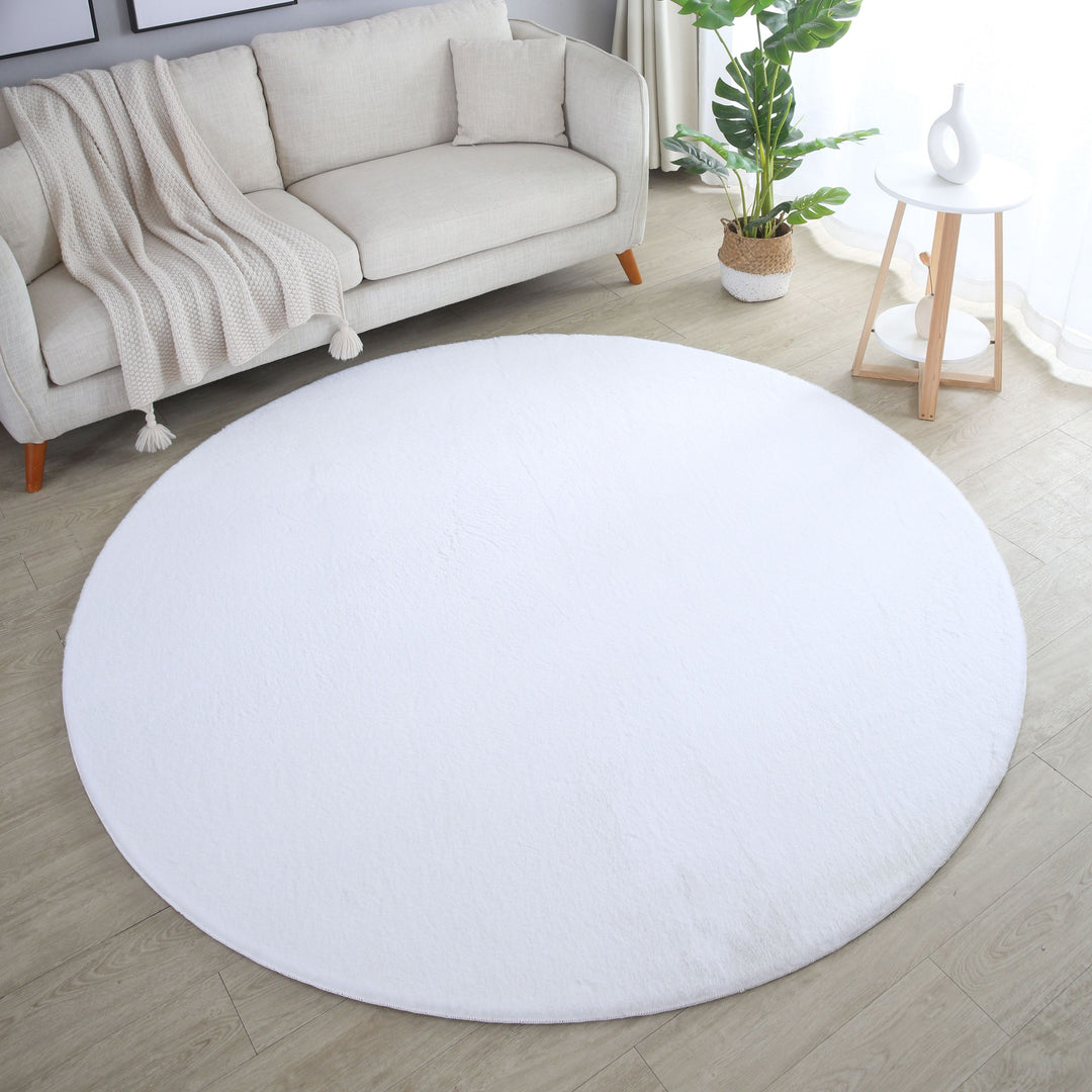 SIMPEX Rabbit Hochflor Teppich Flauschig Weich Kunstfell Fellteppich Einfarbig in vielen Größen als Teppich oder Läufer für Wohnzimmer Schlafzimmer Esszimmer Flur Rund und Rechteckig