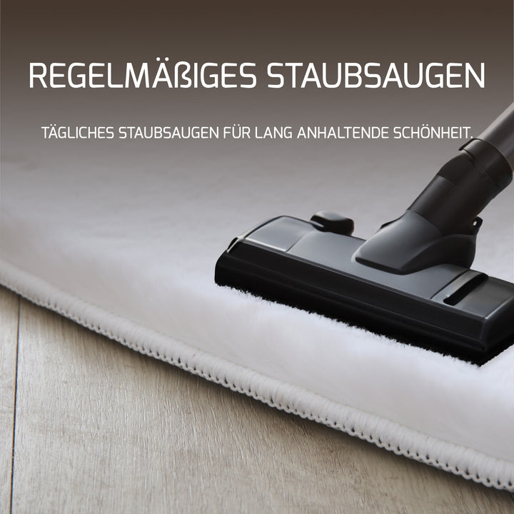 SIMPEX Rabbit Hochflor Teppich Flauschig Weich Kunstfell Fellteppich Einfarbig in vielen Größen als Teppich oder Läufer für Wohnzimmer Schlafzimmer Esszimmer Flur Rund und Rechteckig