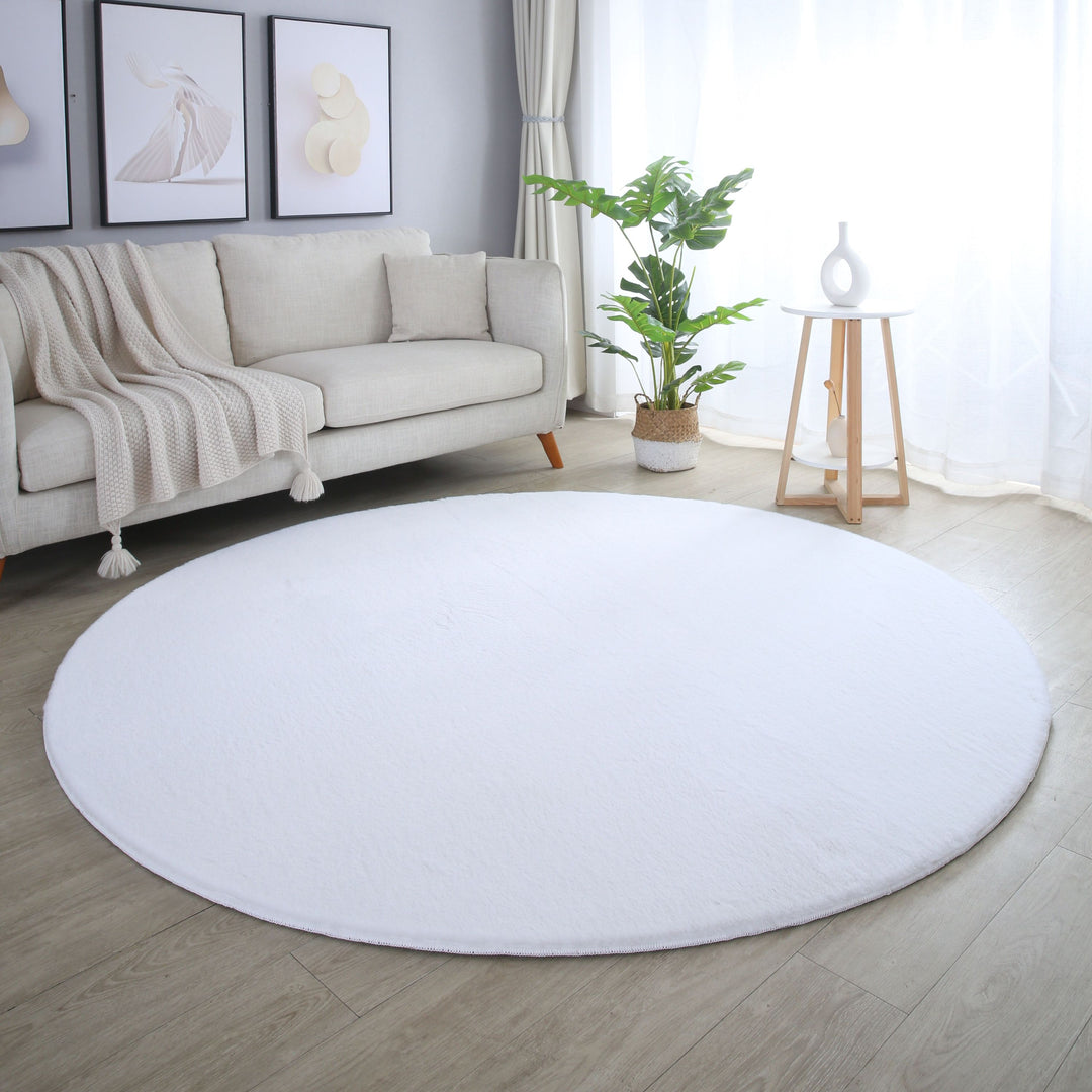 SIMPEX Rabbit Hochflor Teppich Flauschig Weich Kunstfell Fellteppich Einfarbig in vielen Größen als Teppich oder Läufer für Wohnzimmer Schlafzimmer Esszimmer Flur Rund und Rechteckig