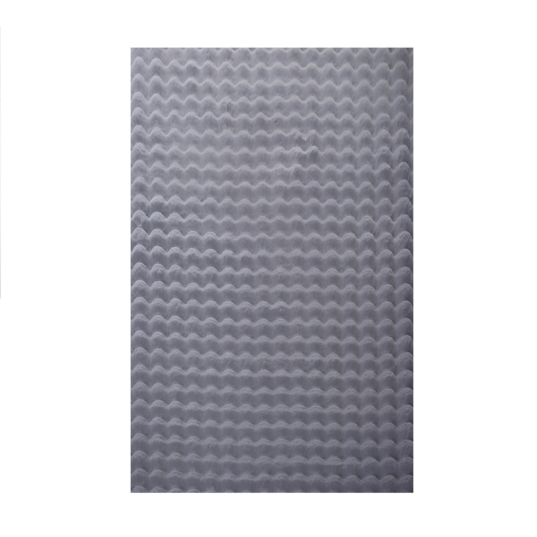 SIMPEX Flauschiger Teppich in Felloptik mit Hoch-Tief Struktur & Bubble-Design, Super Weich, Plüschig, Ideal für Wohnzimmer & Schlafzimmer