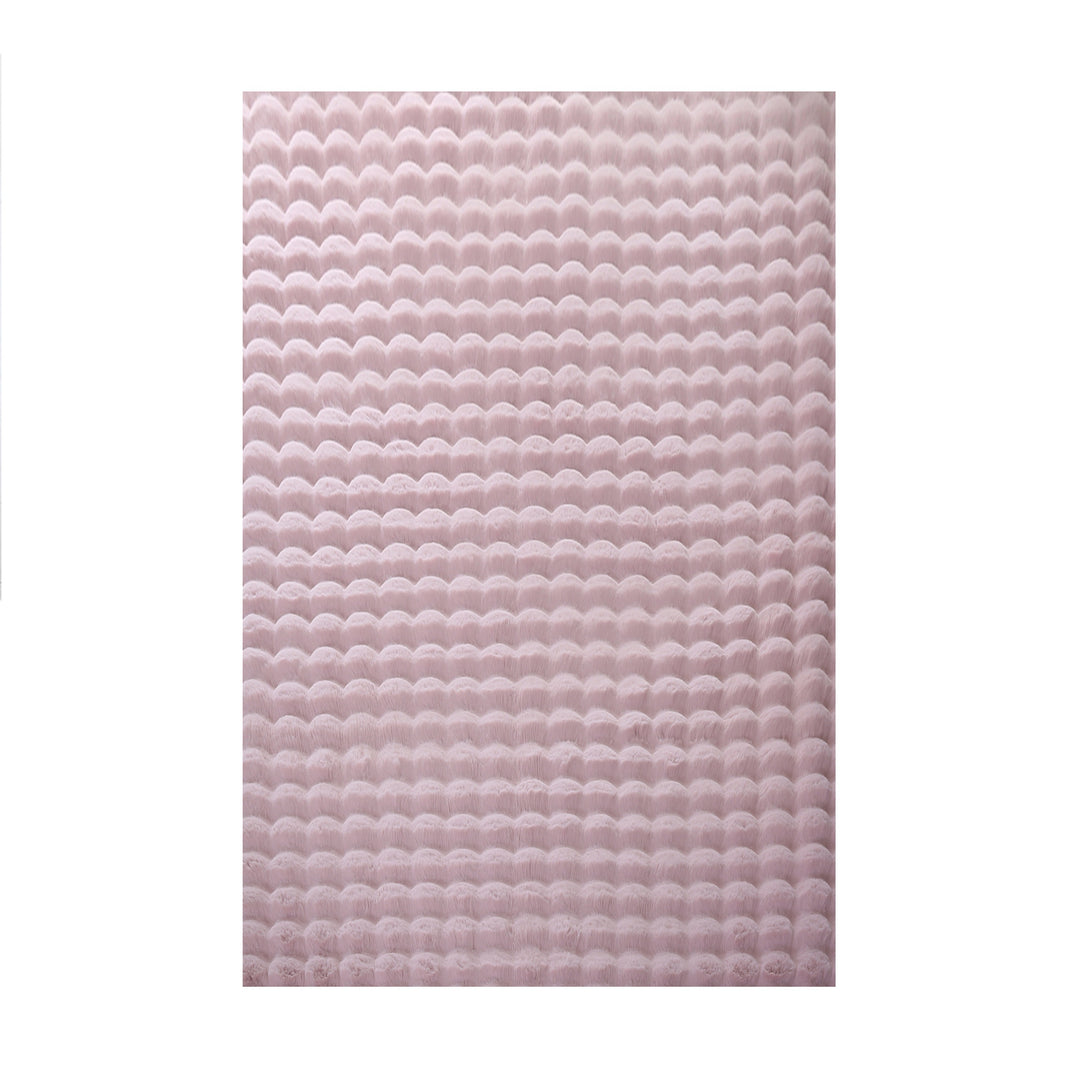 SIMPEX Flauschiger Teppich in Felloptik mit Hoch-Tief Struktur & Bubble-Design, Super Weich, Plüschig, Ideal für Wohnzimmer & Schlafzimmer