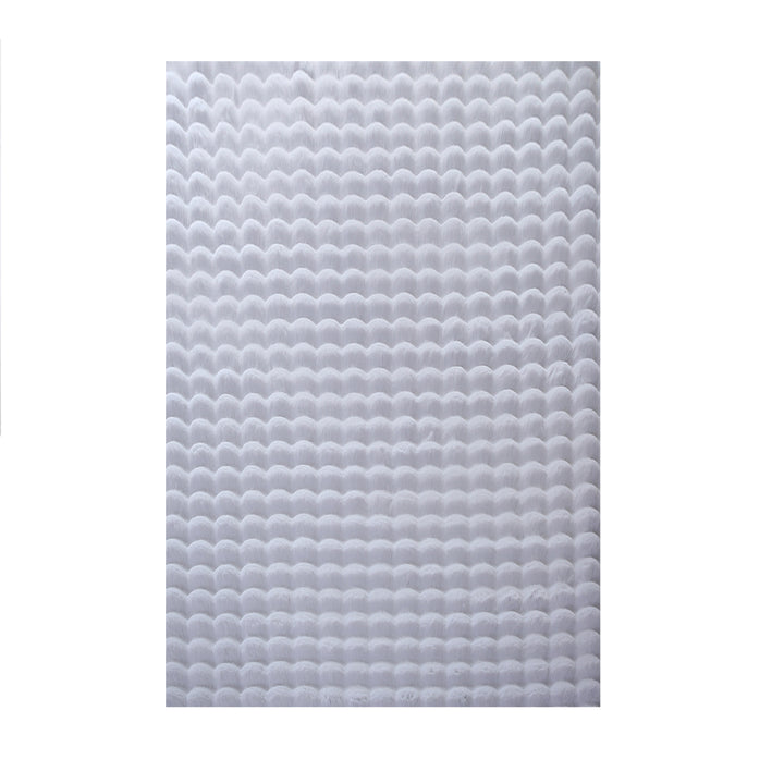 SIMPEX Flauschiger Teppich in Felloptik mit Hoch-Tief Struktur & Bubble-Design, Super Weich, Plüschig, Ideal für Wohnzimmer & Schlafzimmer