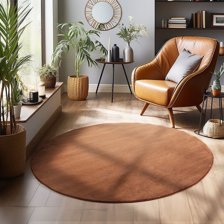 SIMPEX Waschbarer Teppich Kurzflor Modern Einfarbig Weich Rutschfest Maschinenwaschbar Pflegeleicht für Wohnzimmer Schlafzimmer Flur Esszimmer